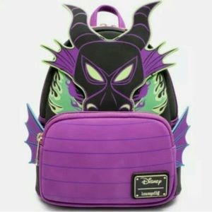 Loungefly Maleficent Glow in the dark Dragon mini backpack